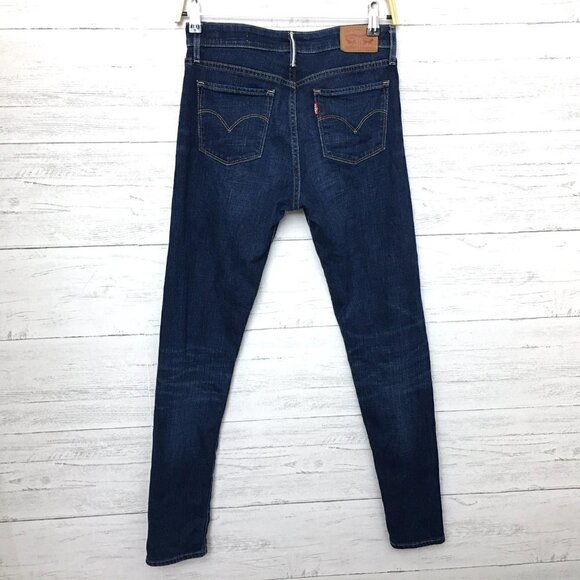 Levi's 721 Women's High Rise Skinny Jeans Selvedge Denim Dark Wash size 25 - Picture 3 of 12